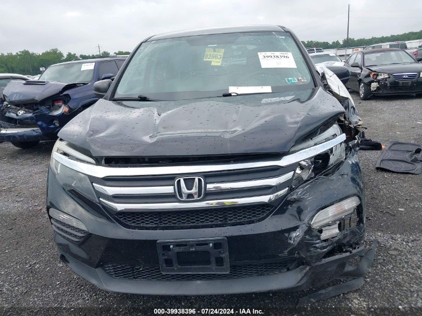 2016 Honda Pilot Lx VIN: 5FNYF6H12GB101795 Lot: 39938396