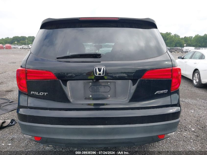 2016 Honda Pilot Lx VIN: 5FNYF6H12GB101795 Lot: 39938396