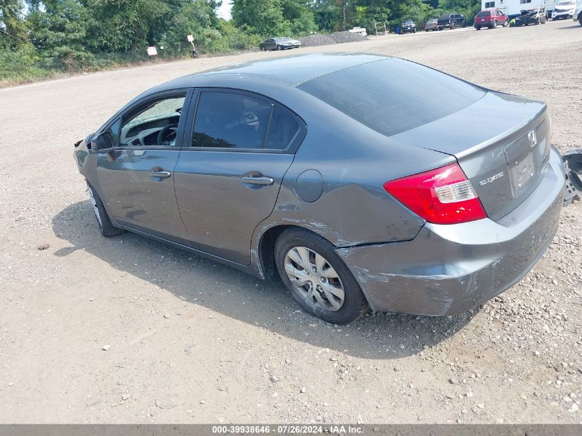 2012 Honda Civic Lx VIN: 19XFB2F58CE345758 Lot: 39938646