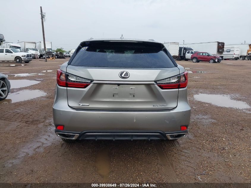 2022 Lexus Rx 350 F Sport Handling VIN: 2T2YZMDA8NC336281 Lot: 39938649