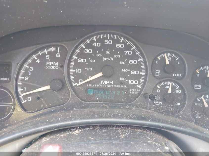 2002 Chevrolet Tahoe C1500 VIN: 1GNEC13Z72R136838 Lot: 39938671