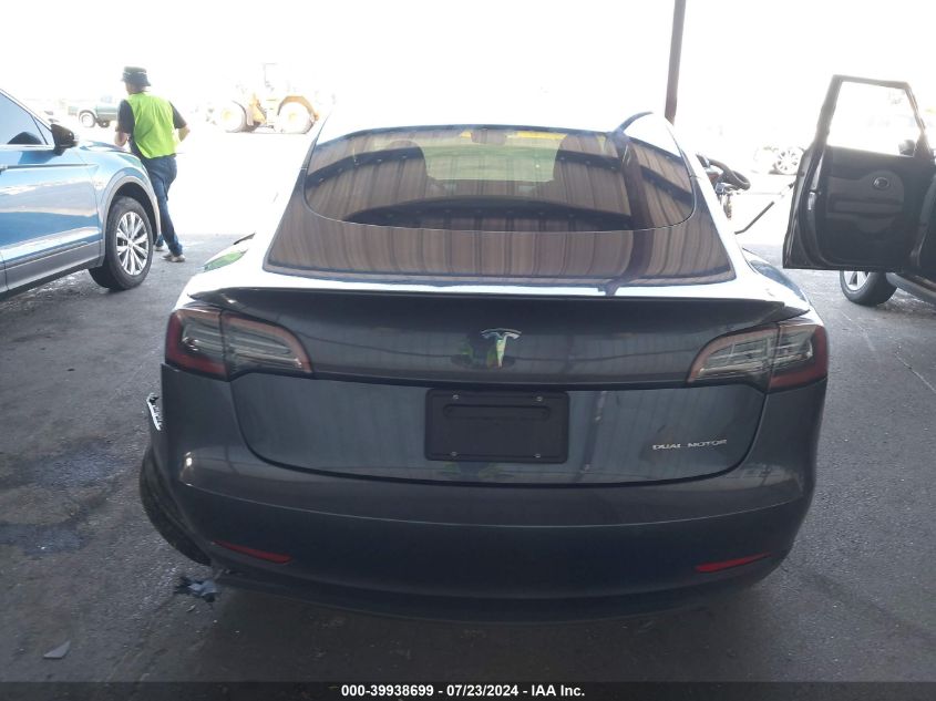 2022 Tesla Model 3 Long Range Dual Motor All-Wheel Drive VIN: 5YJ3E1EBXNF122677 Lot: 39938699