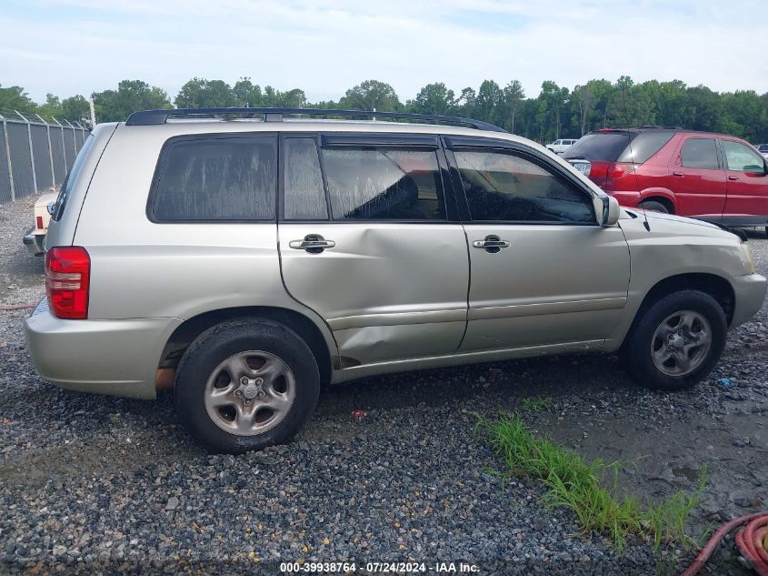 2002 Toyota Highlander V6 VIN: JTEGF21A520067112 Lot: 39938764