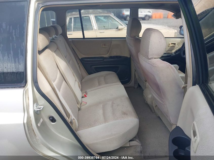 2002 Toyota Highlander V6 VIN: JTEGF21A520067112 Lot: 39938764