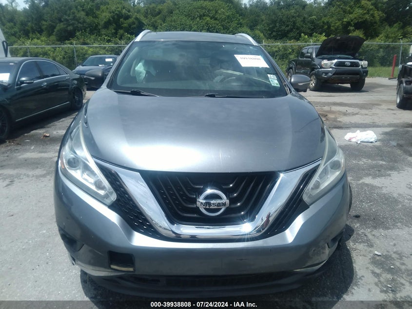 2015 Nissan Murano Sl VIN: 5N1AZ2MG5FN204619 Lot: 39938808