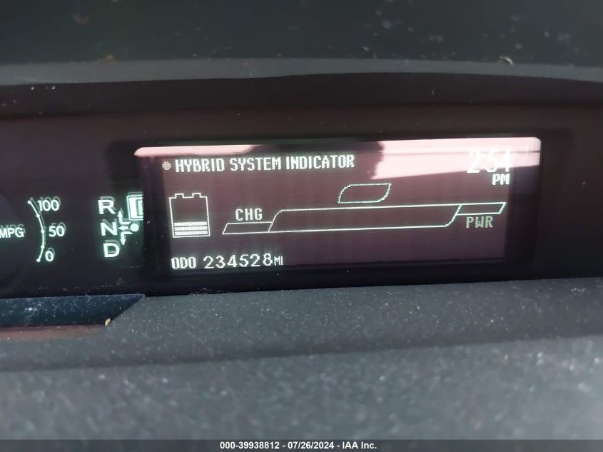 2010 Toyota Prius Iv VIN: JTDKN3DU5A0059894 Lot: 39938812