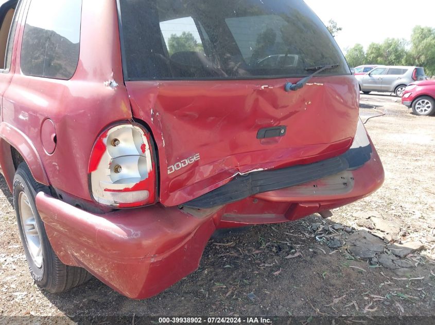 2000 Dodge Durango VIN: 1B4HR28Z0YF292794 Lot: 39938902