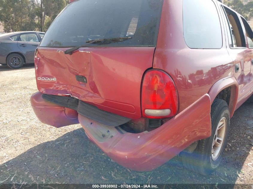 2000 Dodge Durango VIN: 1B4HR28Z0YF292794 Lot: 39938902