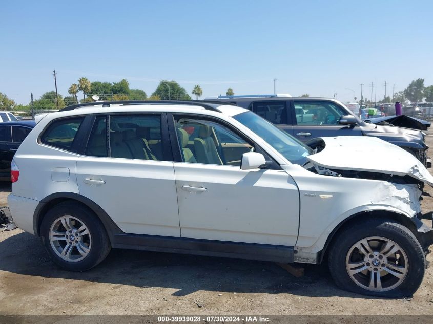 2006 BMW X3 3.0I VIN: WBXPA934X6WG75560 Lot: 39939028
