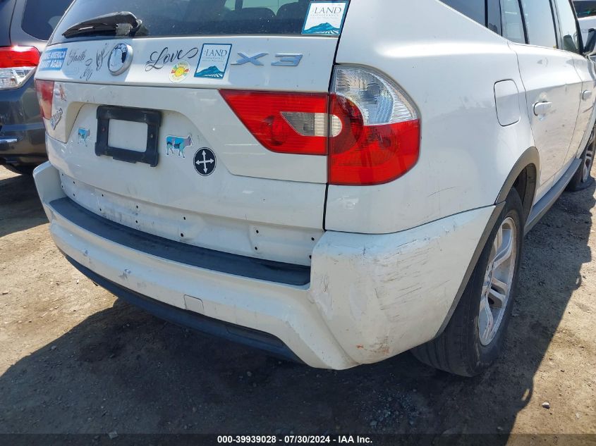 2006 BMW X3 3.0I VIN: WBXPA934X6WG75560 Lot: 39939028