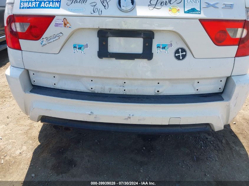 2006 BMW X3 3.0I VIN: WBXPA934X6WG75560 Lot: 39939028