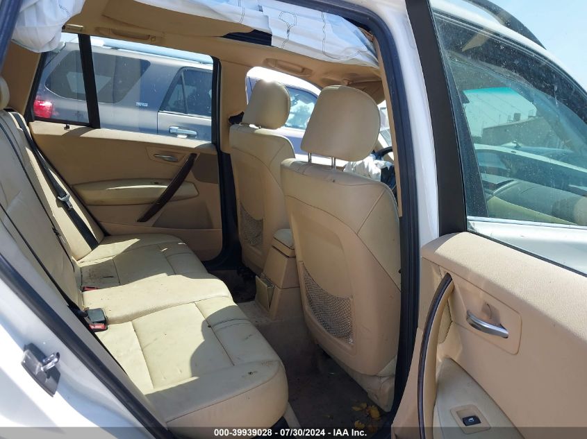 2006 BMW X3 3.0I VIN: WBXPA934X6WG75560 Lot: 39939028