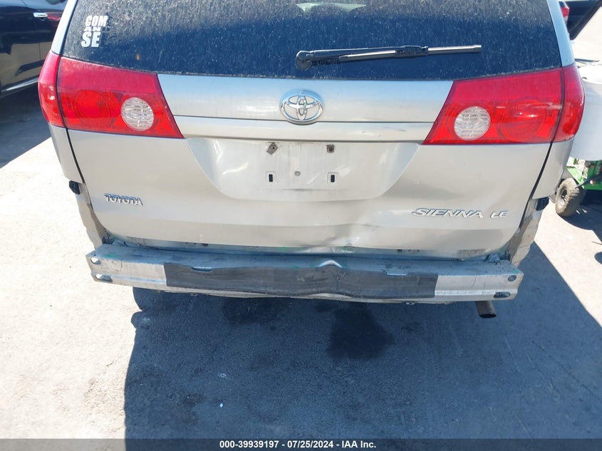 2008 Toyota Sienna Le VIN: 5TDZK23C58S156529 Lot: 39939197