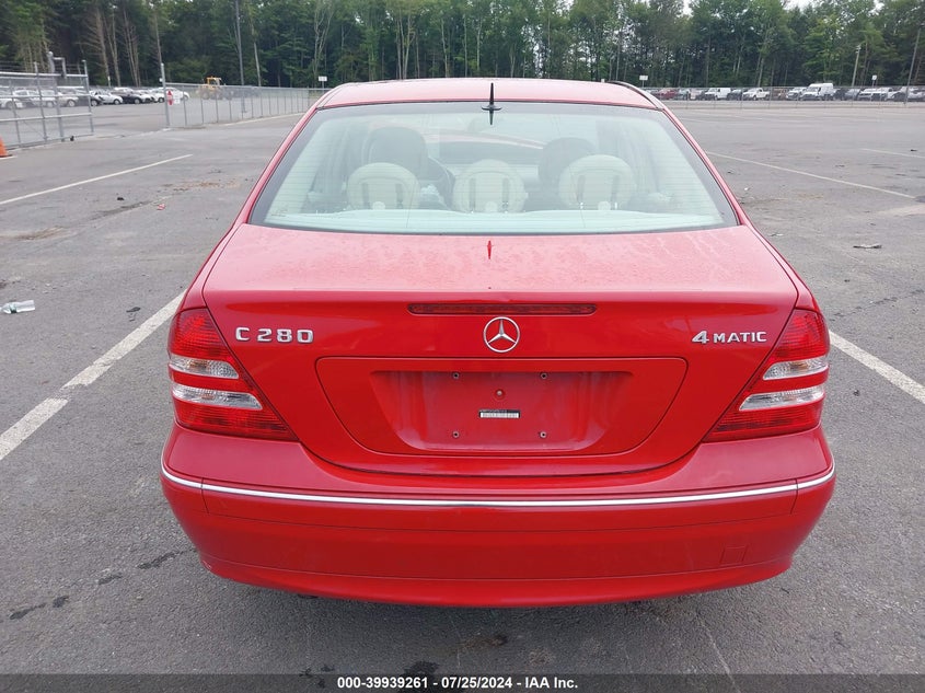 2006 Mercedes-Benz C 280 Luxury 4Matic VIN: WDBRF92H26F801613 Lot: 39939261