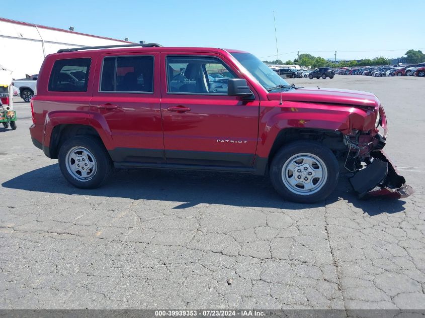 2012 Jeep Patriot Sport VIN: 1C4NJRBB7CD583640 Lot: 39939353