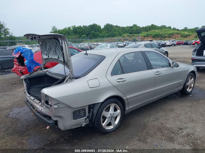 2004 Mercedes-Benz S 430 VIN: WDBNG70J24A402796 Lot: 39939493