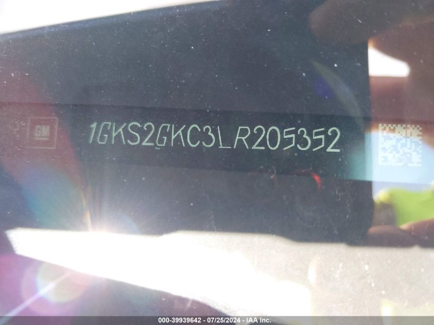 2020 GMC Yukon Xl 4Wd Slt VIN: 1GKS2GKC3LR205352 Lot: 39939642