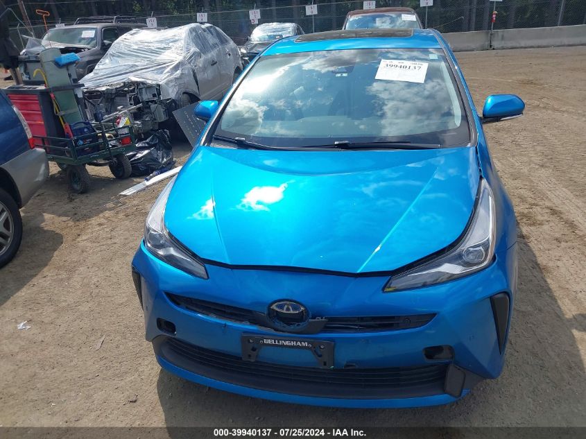 2019 Toyota Prius Xle VIN: JTDKARFU5K3088971 Lot: 39940137