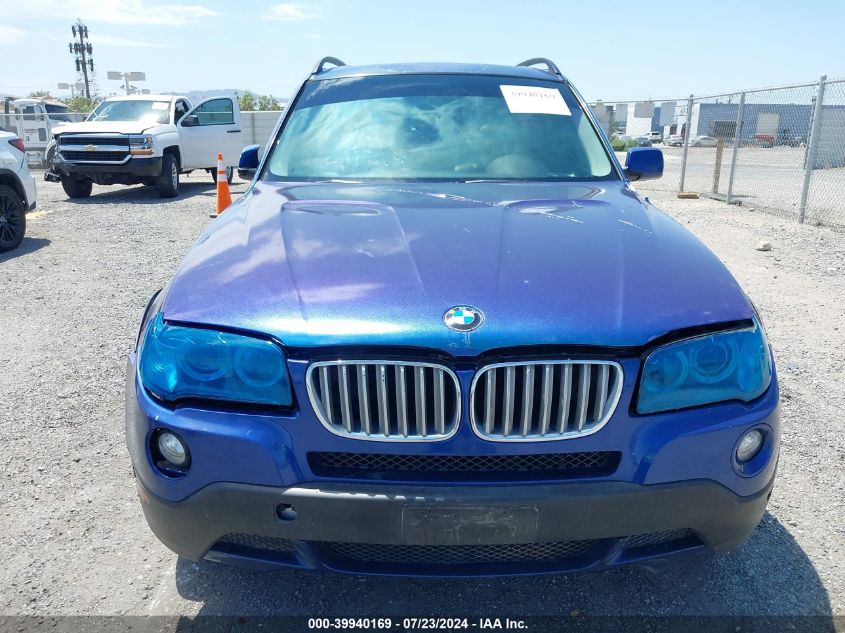 2007 BMW X3 3.0Si VIN: WBXPC93457WF04775 Lot: 39940169