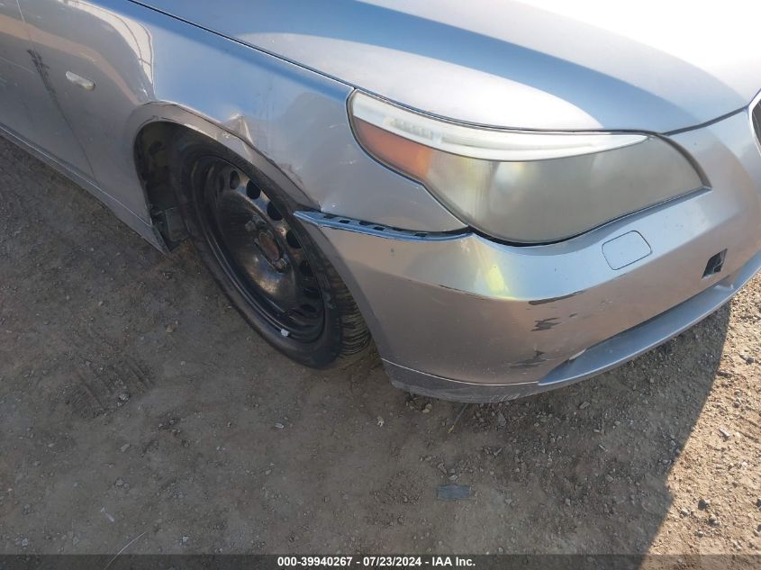 2006 BMW 525 I VIN: WBANE53536CK78326 Lot: 39940267