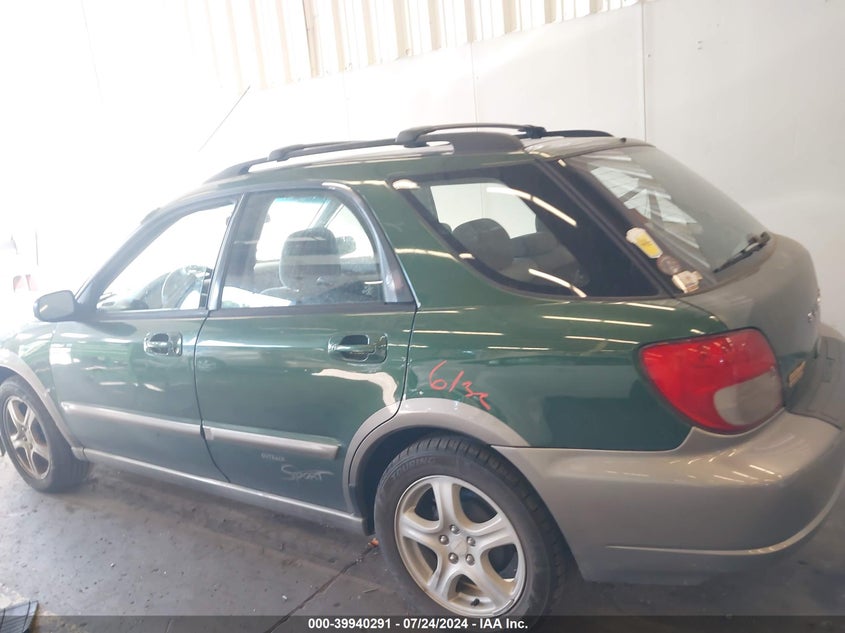 2002 Subaru Impreza Outback Sport VIN: JF1GG68502H802832 Lot: 39940291