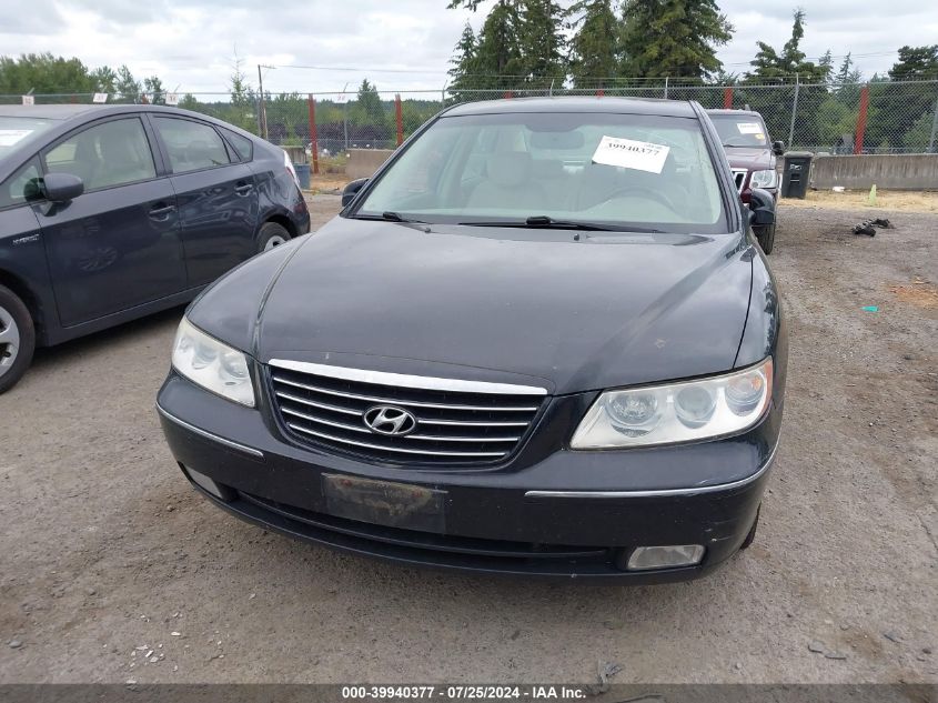 2007 Hyundai Azera VIN: KNHFT46SX7A186036 Lot: 39940377