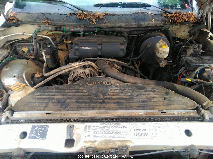 2001 Dodge Ram 1500 St VIN: 3B7HF13Z91G783477 Lot: 39940614