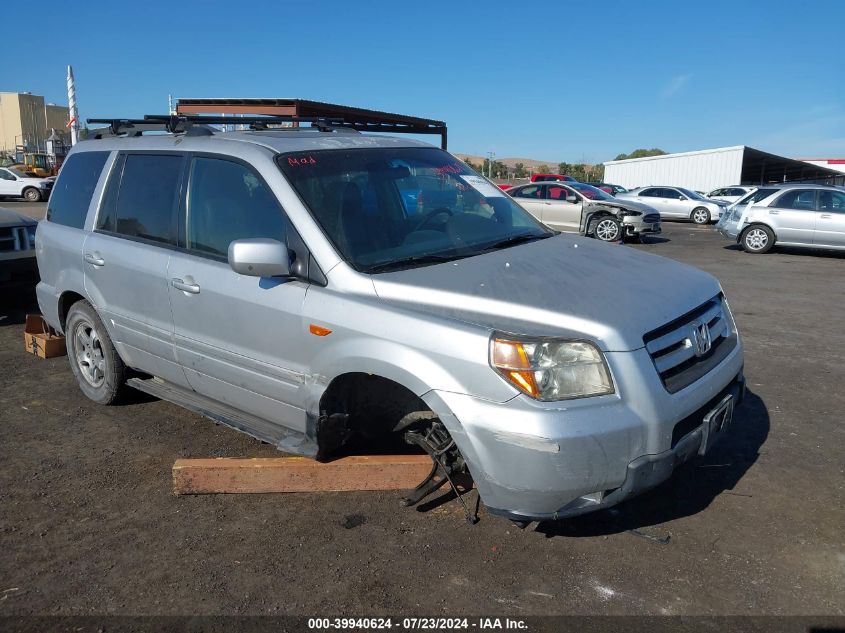 2007 Honda Pilot Ex-L VIN: 2HKYF18717H516406 Lot: 39940624