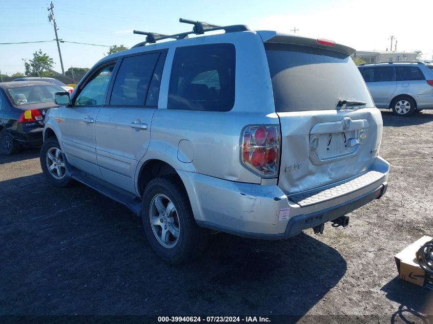 2007 Honda Pilot Ex-L VIN: 2HKYF18717H516406 Lot: 39940624