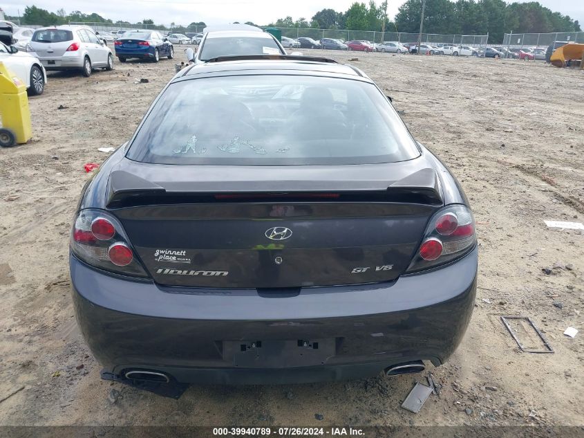 2008 Hyundai Tiburon Gt/Gt Limited/Se VIN: KMHHN66F48U278662 Lot: 39940789