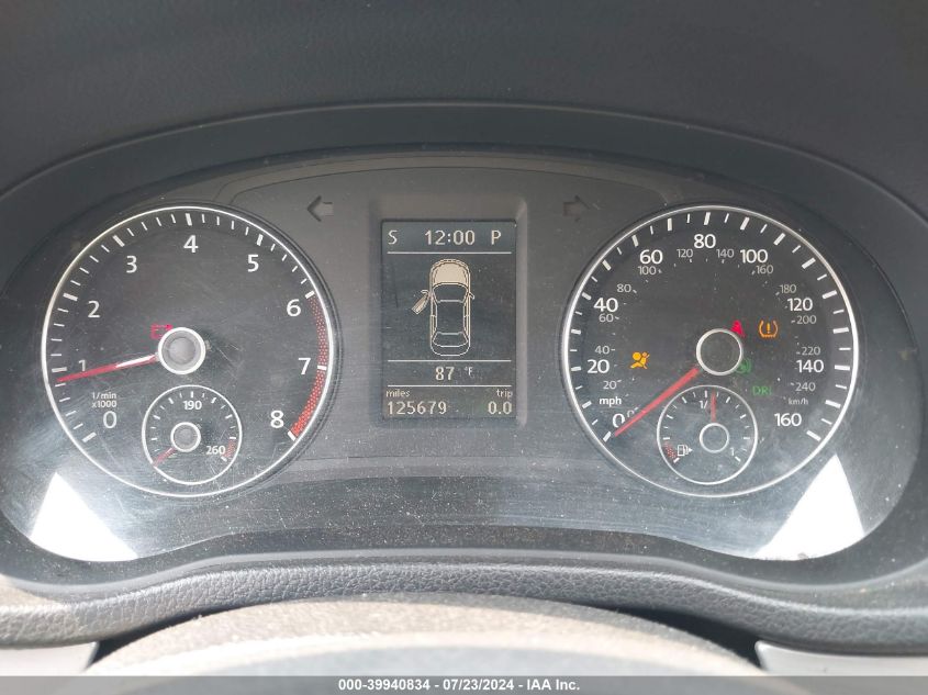 2012 Volkswagen Passat 2.5L Se VIN: 1VWBP7A39CC033455 Lot: 39940834