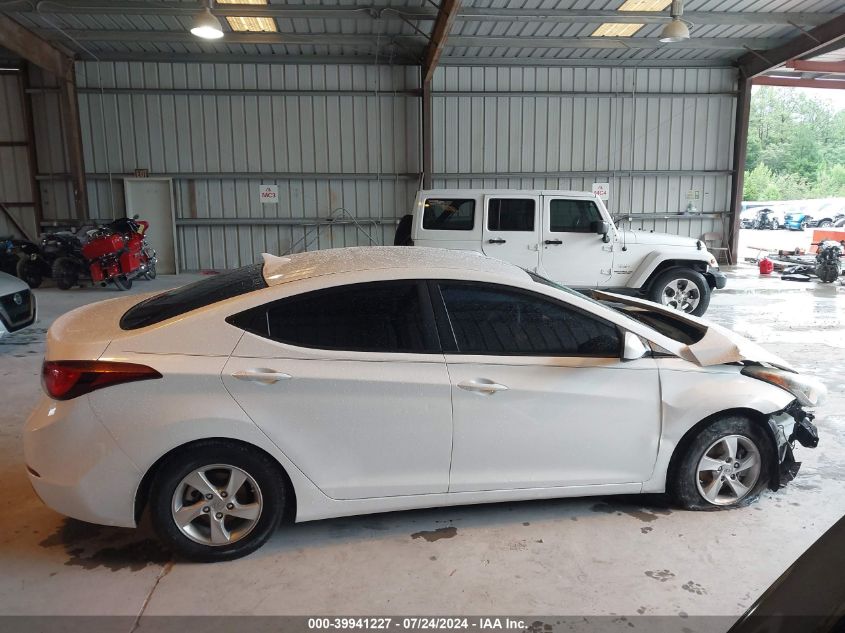 2014 Hyundai Elantra Se VIN: 5NPDH4AEXEH465181 Lot: 39941227