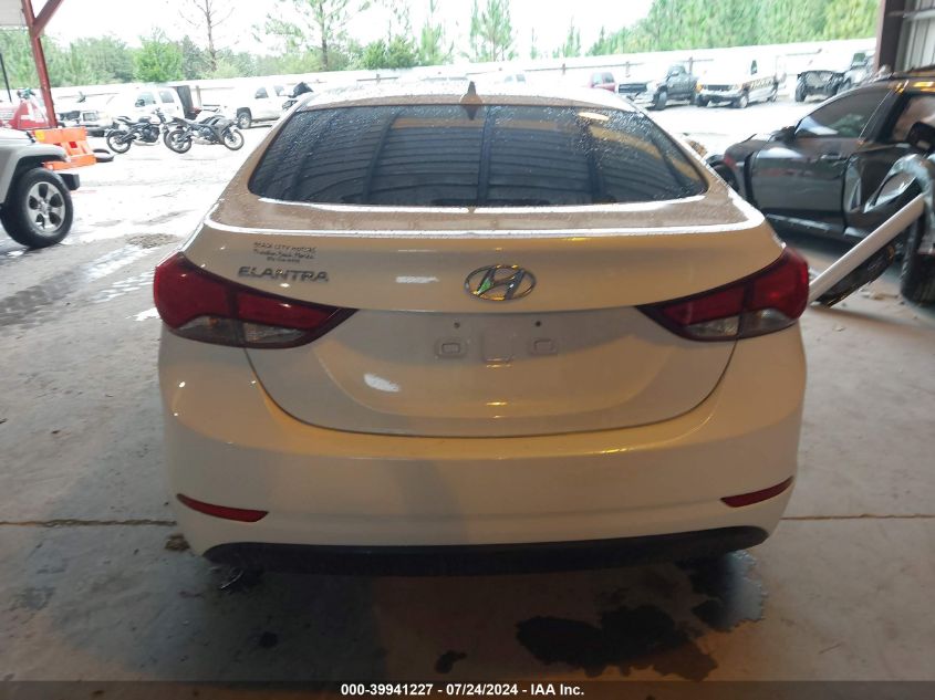 2014 Hyundai Elantra Se VIN: 5NPDH4AEXEH465181 Lot: 39941227