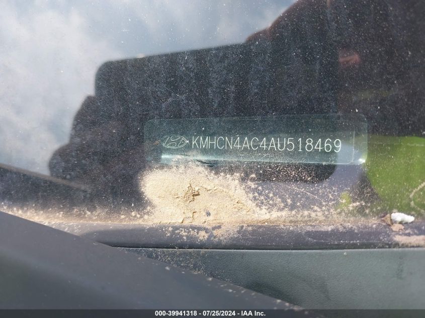 2010 Hyundai Accent Gls VIN: KMHCN4AC4AU518469 Lot: 39941318