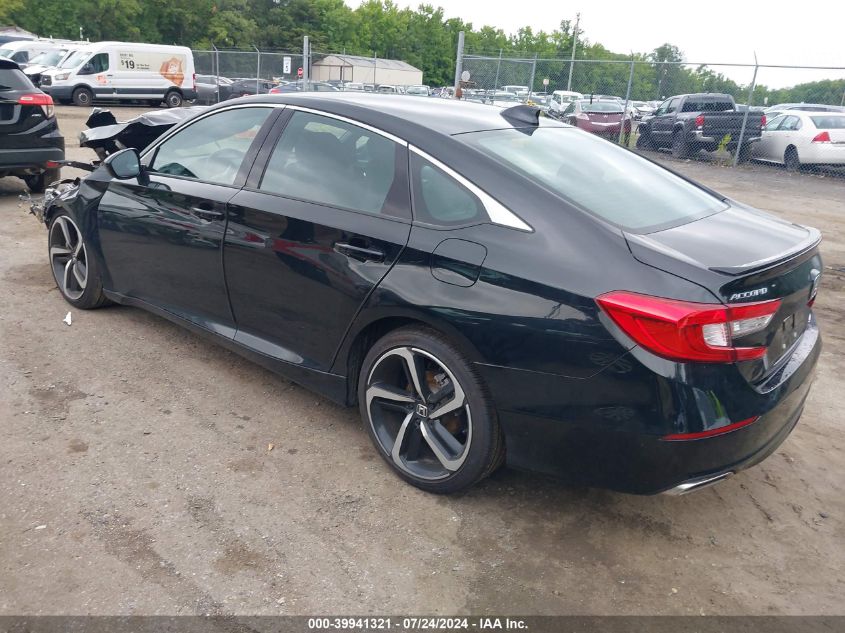 VIN 1HGCV1F38MA039149 2021 HONDA ACCORD SPORT