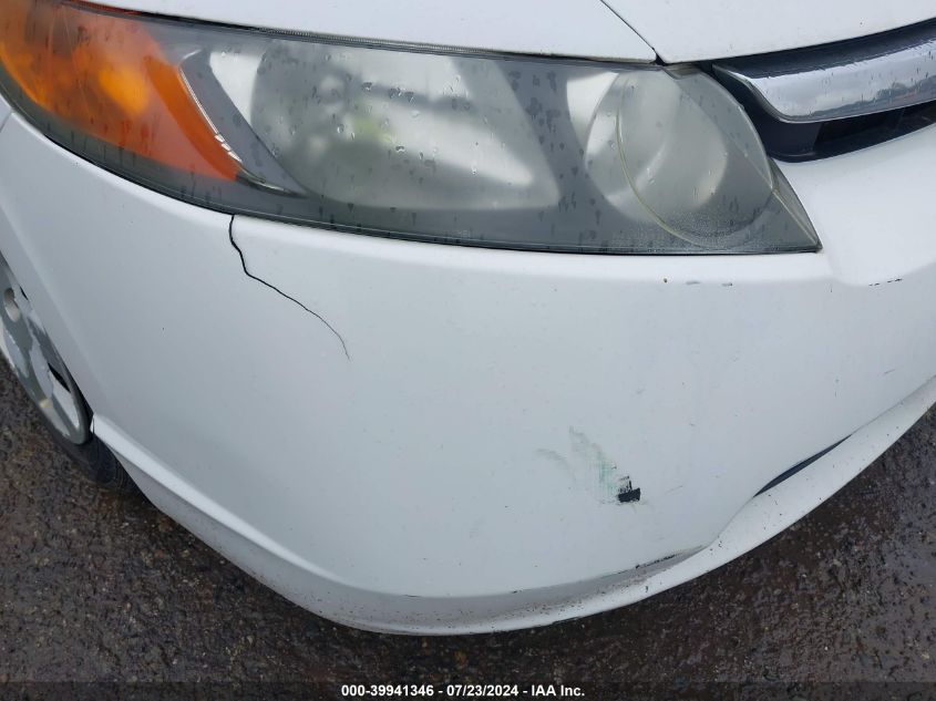 2007 Honda Civic Lx VIN: 2HGFA165X7H307411 Lot: 39941346