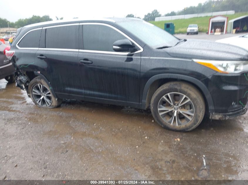 2016 Toyota Highlander Xle V6 VIN: 5TDKKRFH8GS507319 Lot: 39941393