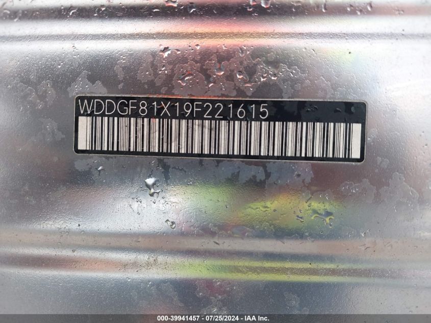 2009 Mercedes-Benz C 300 300 4Matic VIN: WDDGF81X19F221615 Lot: 39941457