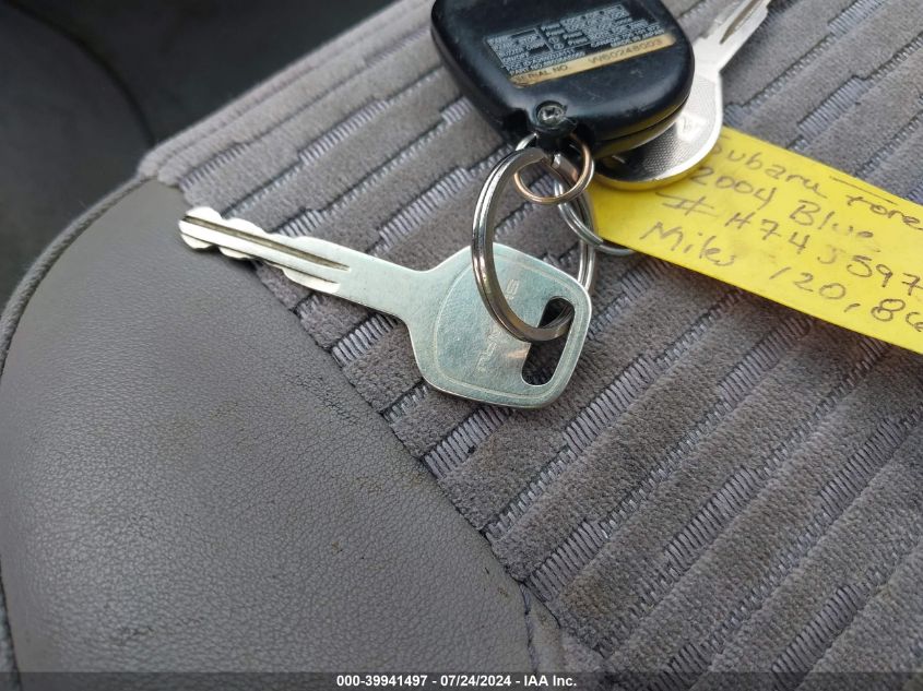 2004 Subaru Forester 2.5Xs VIN: JF1SG65614H745597 Lot: 39941497