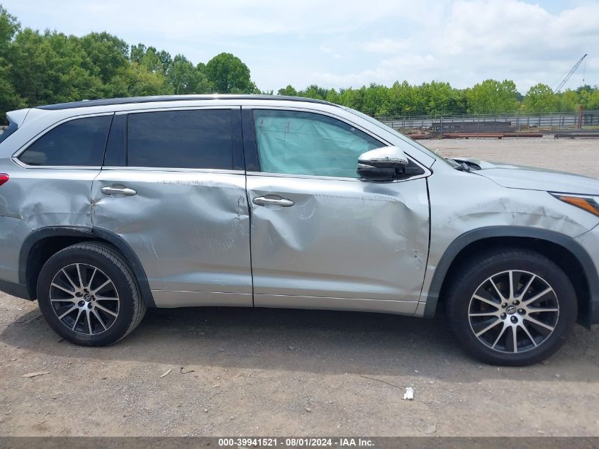 2017 Toyota Highlander Se VIN: 5TDKZRFH3HS511372 Lot: 39941521