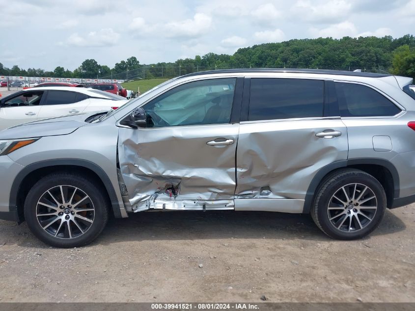 2017 Toyota Highlander Se VIN: 5TDKZRFH3HS511372 Lot: 39941521