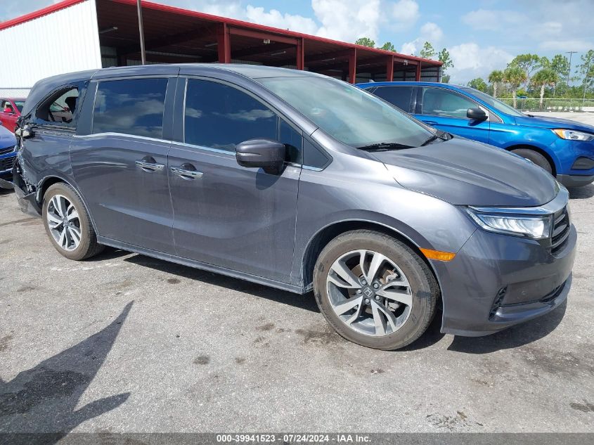 2022 Honda Odyssey Touring VIN: 5FNRL6H86NB015476 Lot: 39941523