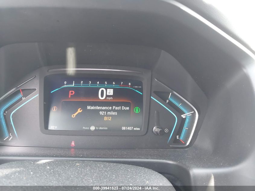 2022 Honda Odyssey Touring VIN: 5FNRL6H86NB015476 Lot: 39941523