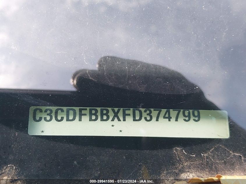 2015 Dodge Dart Sxt VIN: 1C3CDFBBXFD374799 Lot: 39941595