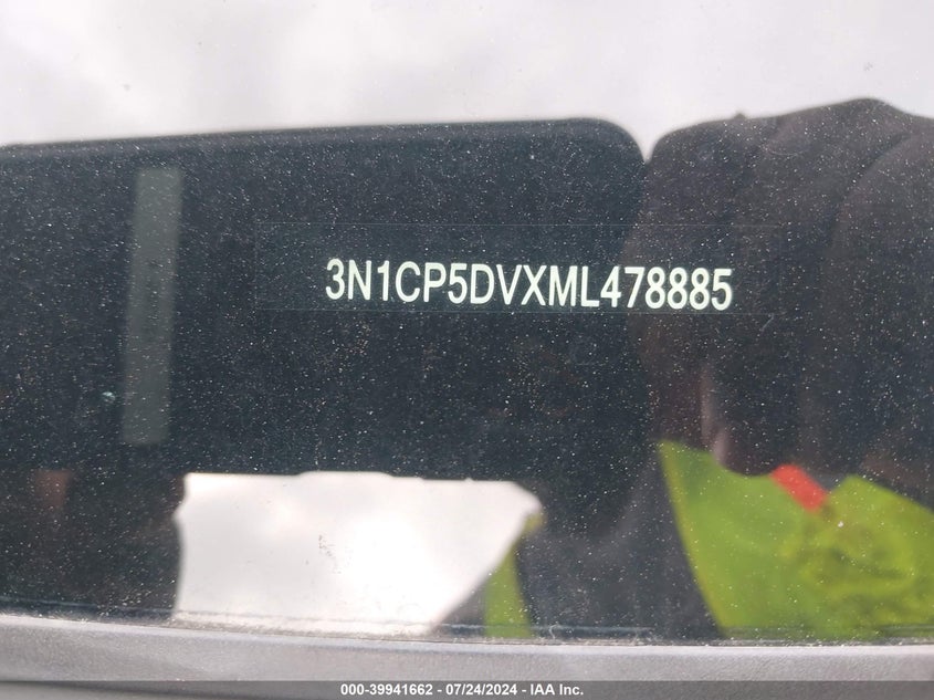 VIN 3N1CP5DVXML478885 2021 NISSAN KICKS SR