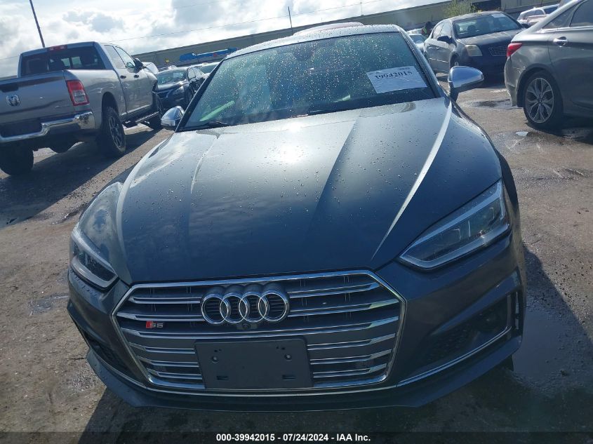 2018 Audi S5 3.0T Premium Plus VIN: WAUR4AF58JA050352 Lot: 39942015