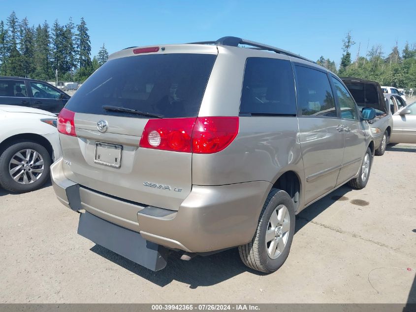 2010 Toyota Sienna Le VIN: 5TDKK4CC7AS315974 Lot: 39942365