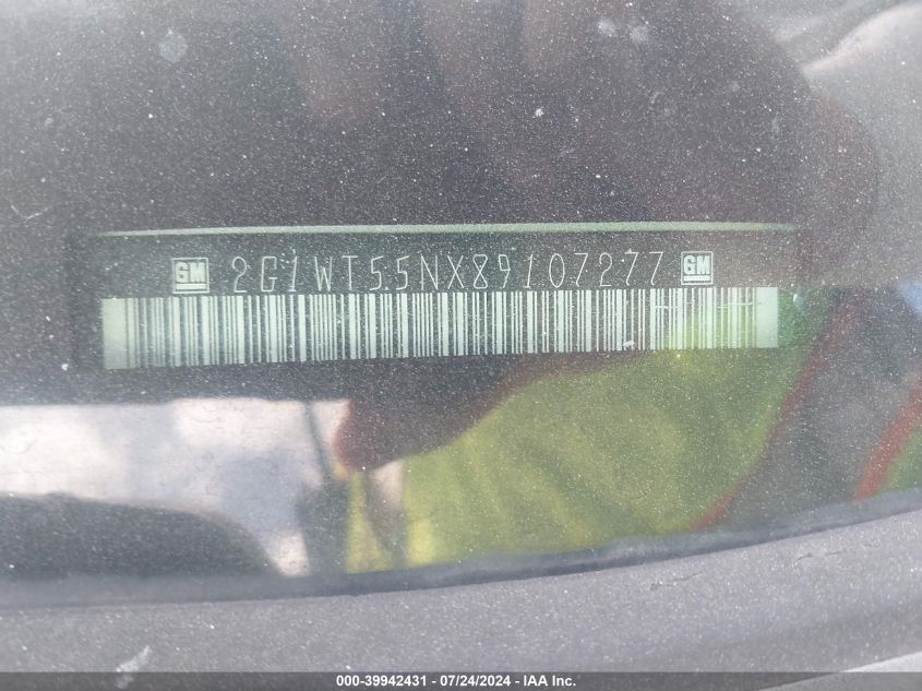 2008 Chevrolet Impala Lt VIN: 2G1WT55NX89107277 Lot: 39942431