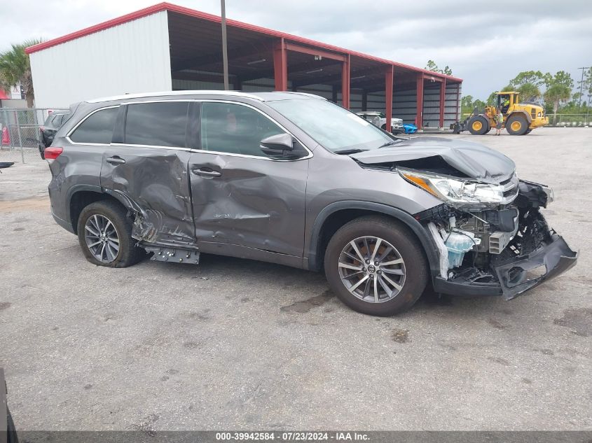 2018 Toyota Highlander Xle VIN: 5TDKZRFH7JS542775 Lot: 39942584