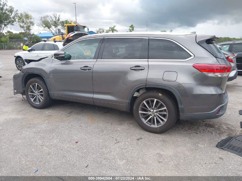 2018 Toyota Highlander Xle VIN: 5TDKZRFH7JS542775 Lot: 39942584